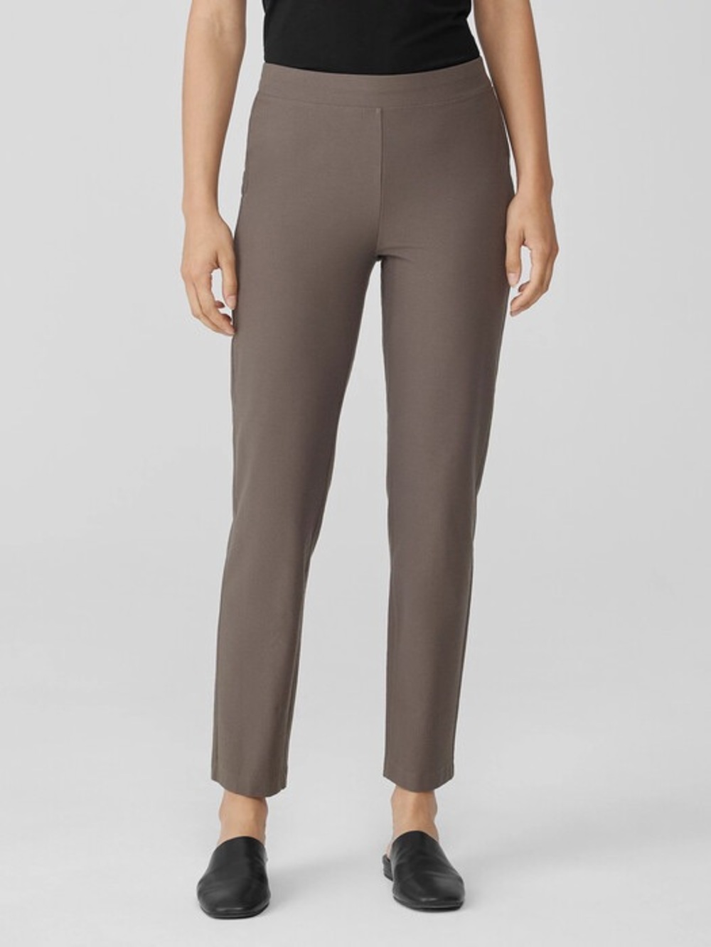 Eileen Fisher Pull On Pants Viscose Nylon Spandex taupe 2X